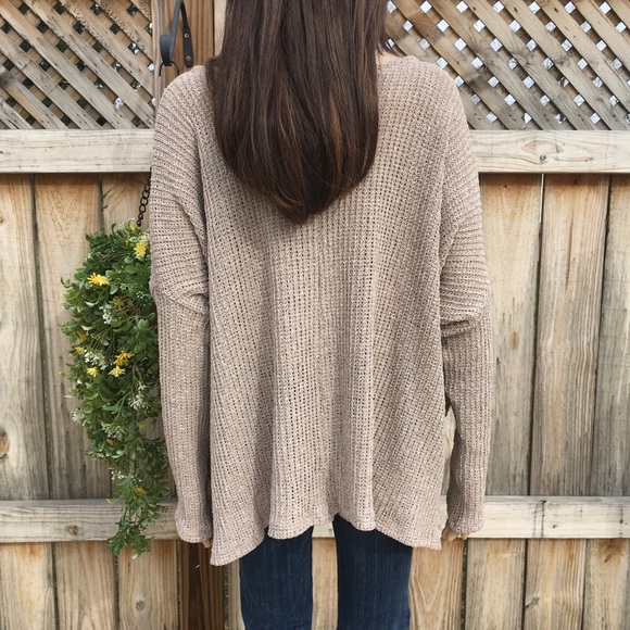 OVERSIZED FIT BOHO STYLE TAN LONG SLEEVES - Picture 7 of 13